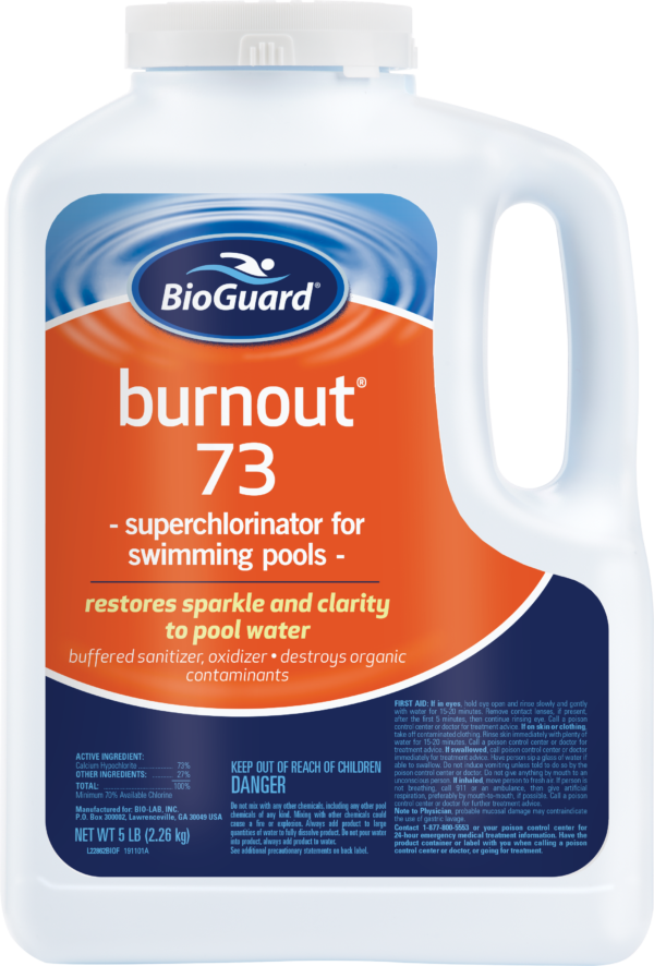 Picture of a 5lb jug of Bioguard Brand Burnout 73
