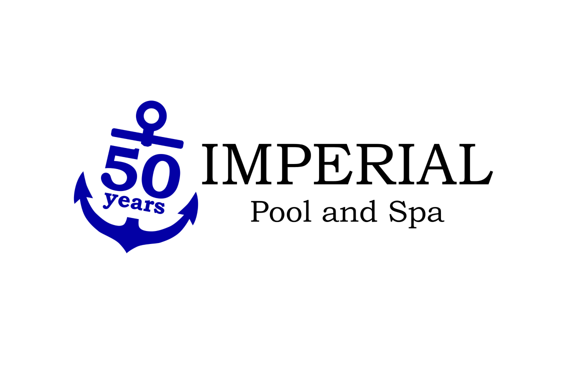 Pictures of Imperial Pool and Spa logo denoting the mark of 50th anniversary